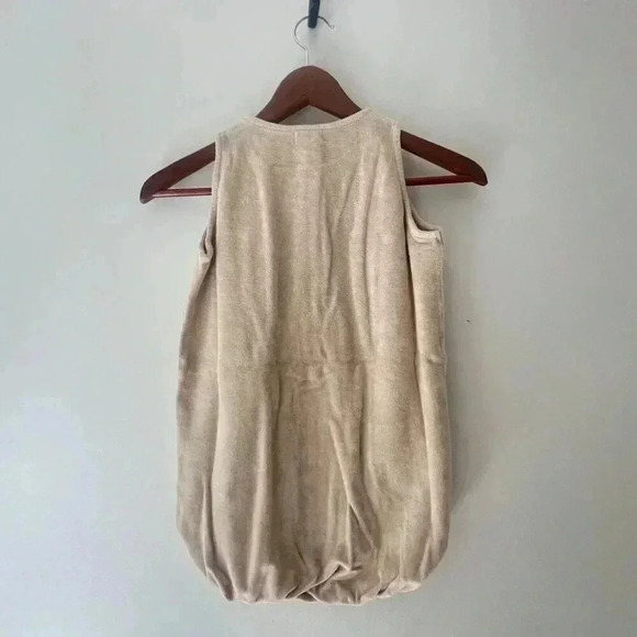 NWT The Simple Folk The Journey Romper Organic Terry cloth In Ecru 8/9y - Picture 2 of 11